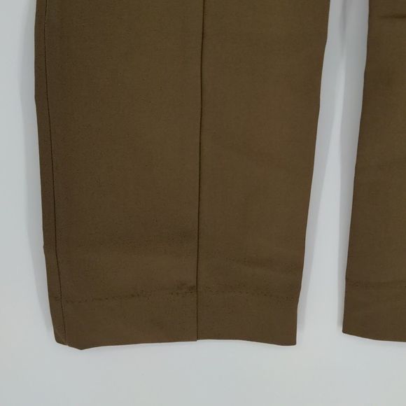 Everlane Women's The Kick Crop Work Pant Size 4 Olive Green Side Zip Bootcut - Picture 13 of 15